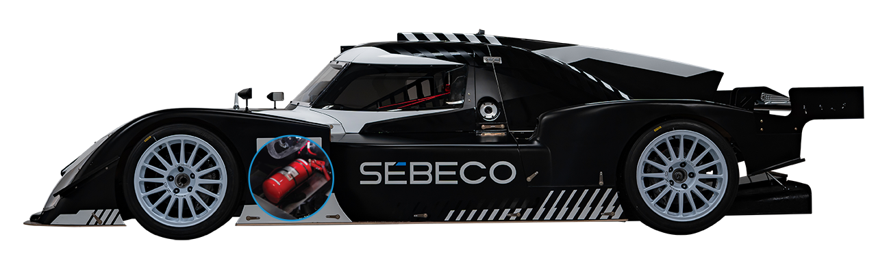 SEBECO Motorsport prototype track racecar profile with safety features